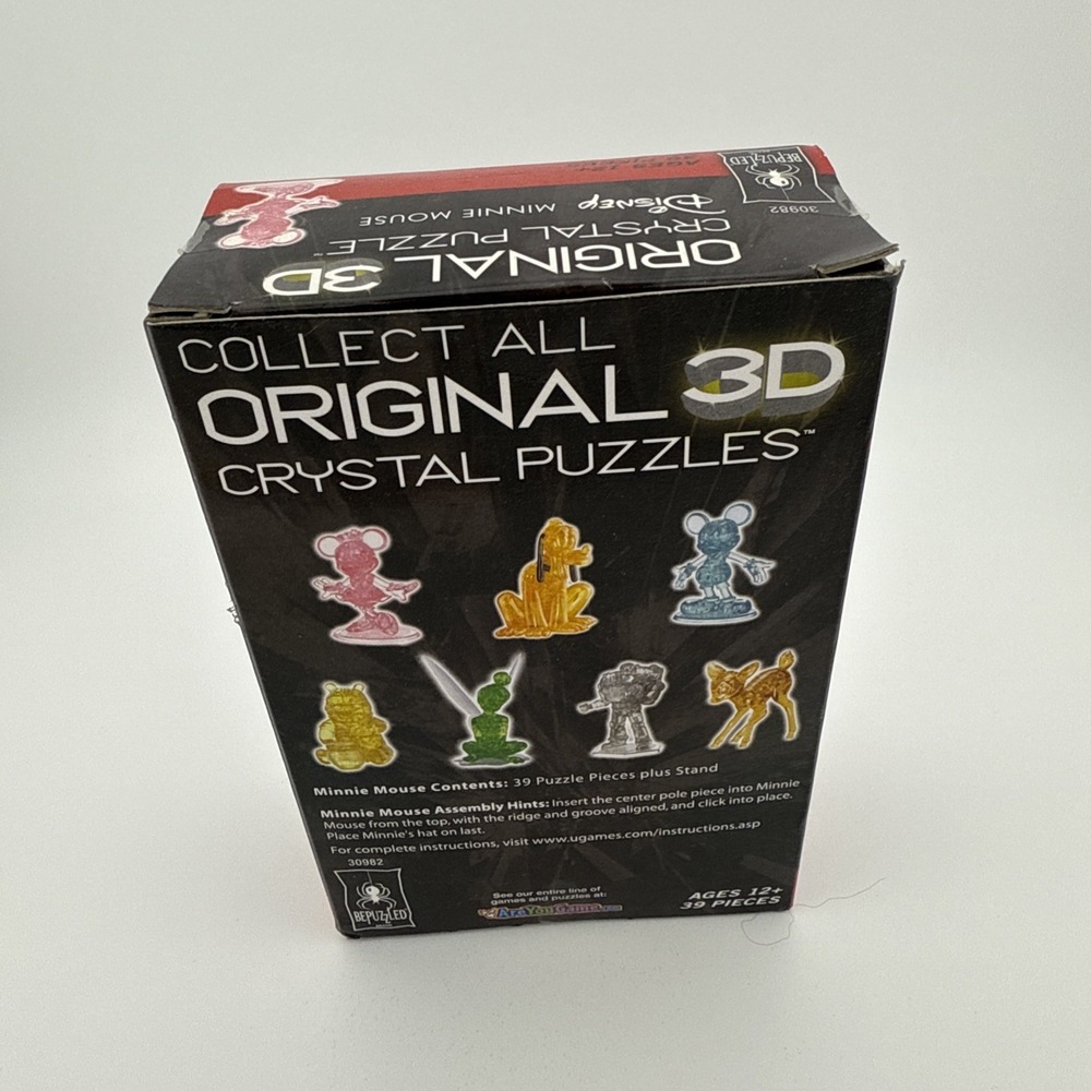 Disney Minnie Mouse 39 Piece Original 3D Crystal Puzzle Pink 30982 - Picture 3 of 6